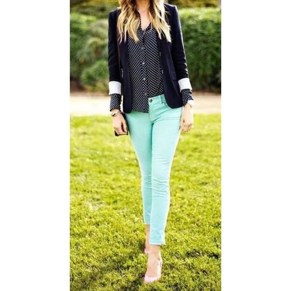 Adriano Goldschmied 26W The Stilt Cigarette Jeans Mint Green - Picture 14 of 14